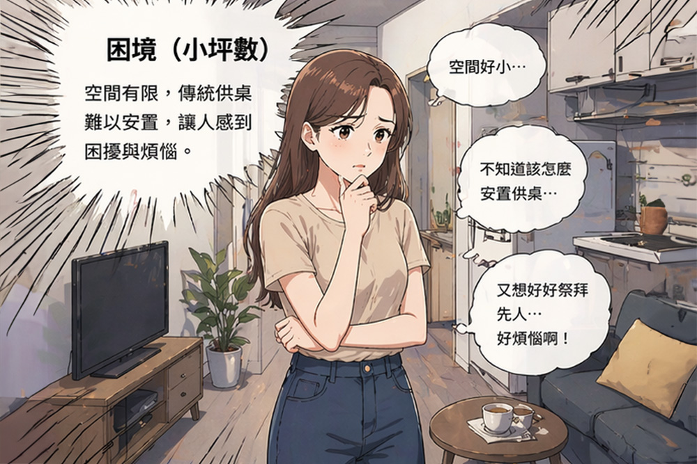 小坪數住宅空間有限，思考祖先牌位擺放位置