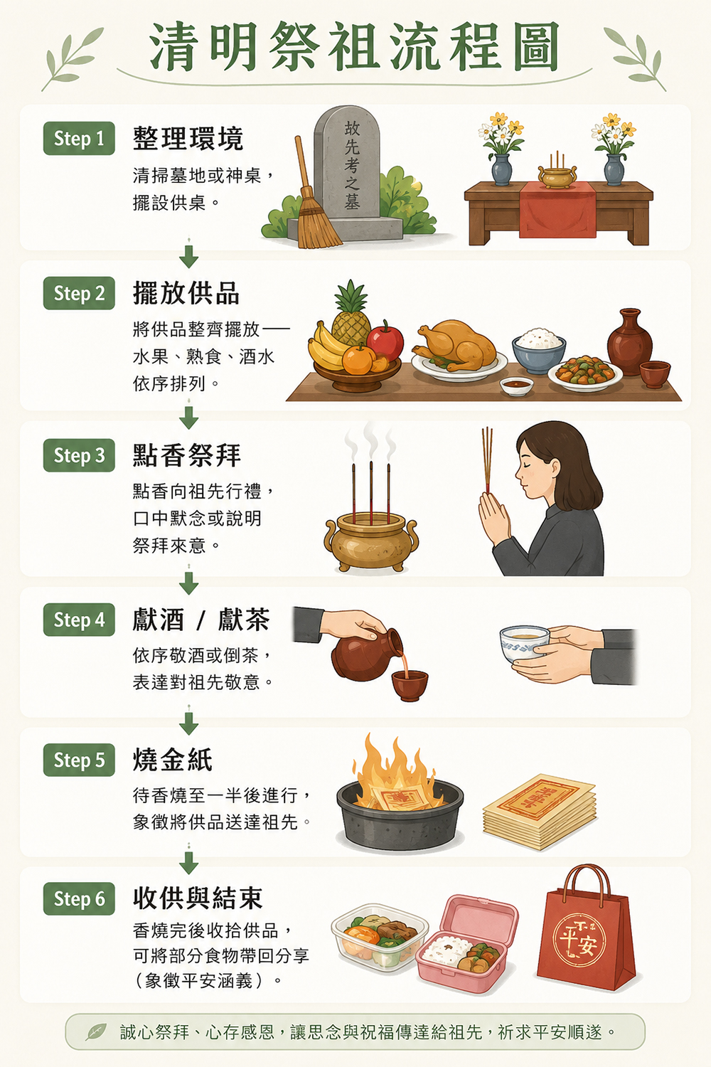 清明祭祖流程圖