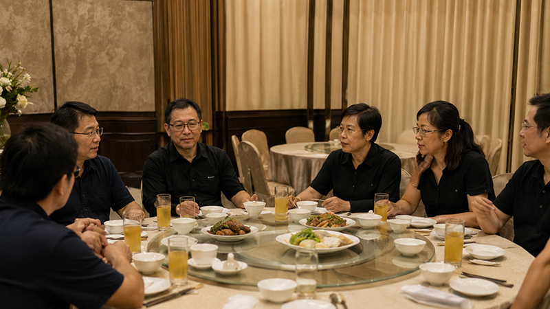 圓滿餐常見安排方式,包含餐盒分送、餐廳聚餐、核心家屬小型聚餐與不特別辦理