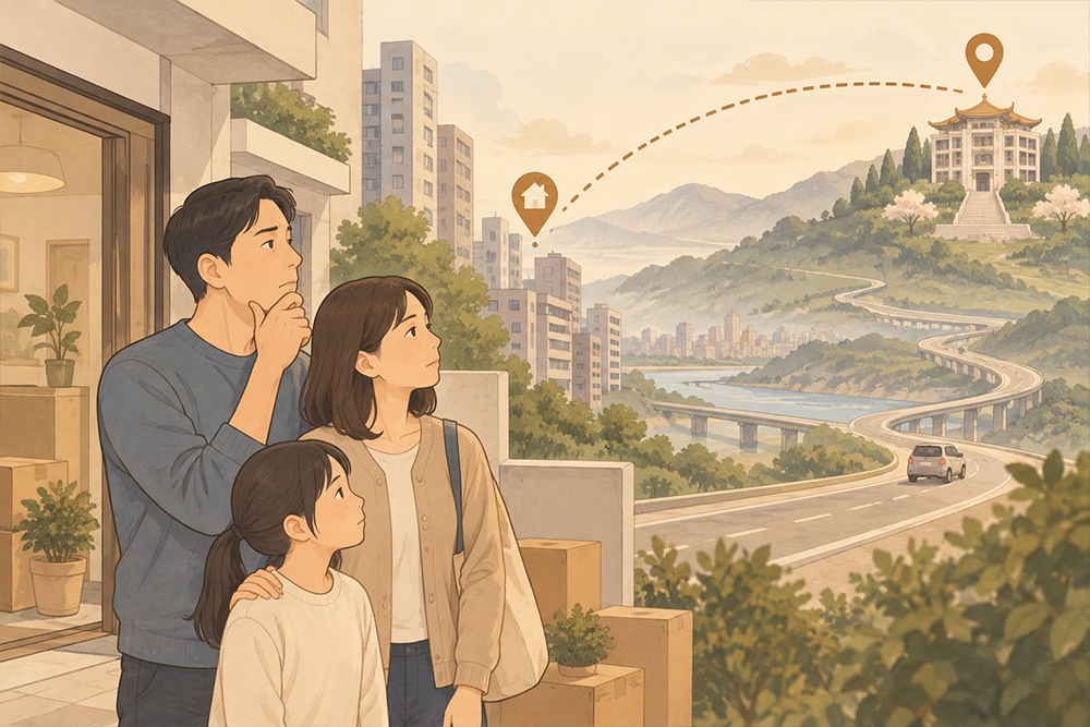 家庭搬遷,原本納骨塔距離太遠