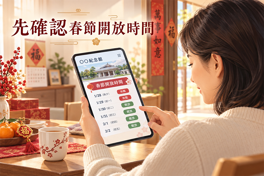 1.-先確認春節開放時間